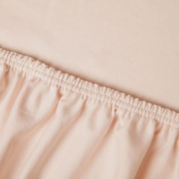 Kayori Edo topperhoeslaken katoensatijn - Nude