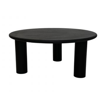 Adore Hsm Collection-Ronde Salontafel Pillar-80X80X35-Zwart-Mango