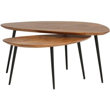 Salontafel - set van 2, organisch, Ginger