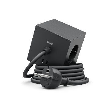AVOLT Square 1 with 30W Dual USBC & Magnetic base - 1.8m - Stockholm Black