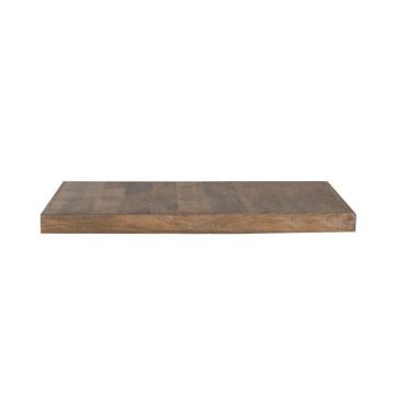 LABEL51 Eetkamertafel Tafelblad Straight Edge - Rough - Mangohout - 120 cm Straight