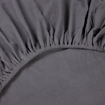 Kayori Showa topperhoeslaken flanel - Antracite