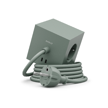 AVOLT Square 1 with 30W Dual USBC & Magnetic base - 1.8m - Oak Green