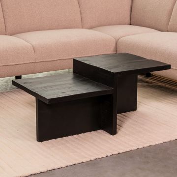 LABEL51 Salontafel Skip - Zwart - Mangohout