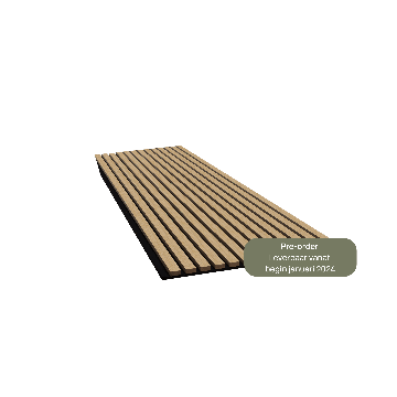 Akupanel Blank Eiken Zwart Vilt - 130 X 52 Cm