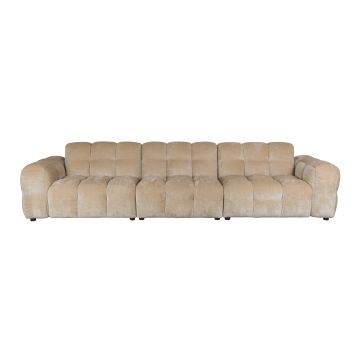 Sofa Hackman 4,5-Seater Velours Beige