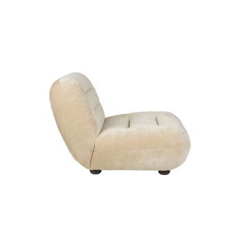 Lounge Chair Wyatt Velours Beige