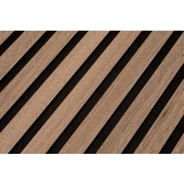 Floer Wandpaneel Akupanel Lichtbruin Noten