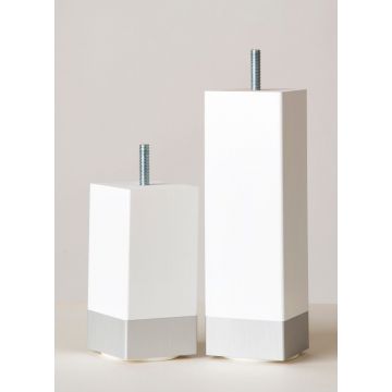 Dorbien Four-Edge Alu Bedpoten 4 stuks Wit