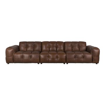 Sofa Hackman 4,5-Seater Leather Chocolate
