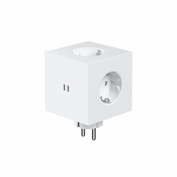 AVOLT Square 2 Socket extender with 30W Dual USBC - Opal White Martinelli Luce edition