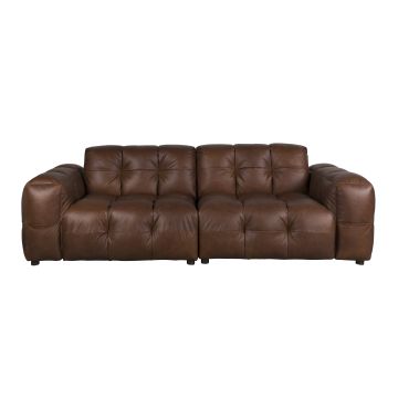 Sofa Hackman 3-Seater Leather Chocolate