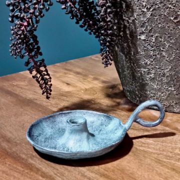 Benoa Kandelaar Blauw Patina (set of 4)