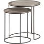 Sochi bijzettafel set van 2, Nickel antique