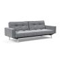Innovation Living Splitback Chrome Sofa Bed With Arms - stof 565
