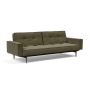 Innovation Living Splitback Styletto Sofa Bed Dark Wood With Arms - stof 316