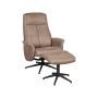 Relaxfauteuil Bergen + Ottomane 77x76x105 cm
