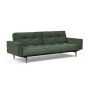 Innovation Living Splitback Styletto Sofa Bed Dark Wood With Arms - stof 281