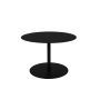 Side Table Snow Black Round M