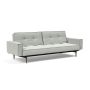 Innovation Living Splitback Styletto Sofa Bed Dark Wood With Arms - stof 888