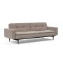 Innovation Living Dublexo Styletto Sofa Bed Dark Wood With Arms - stof 318