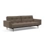 Innovation Living Splitback Styletto Sofa Bed Dark Wood With Arms - stof 411