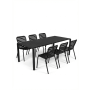 Set Garden Table Vondel 214 + 6 Chair Vondel Black