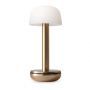 Humble Two Table Light Gold Glass Frosted