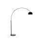 Floor Lamp Metal Bow Black
