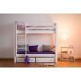 MOJO Stapelbed rechte ladder White Wash 70 x 160 cm