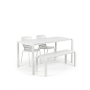 Set Garden Table Vondel 168,5 + 2 Chair + Bench Vondel White