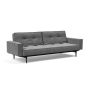 Innovation Living Splitback Styletto Sofa Bed Black Wood With Arms - stof 563