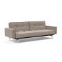 Innovation Living Splitback Chrome Sofa Bed With Arms - stof 318