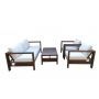 Zambra Lounge Set - 4 stuks - Gevlochten Outdoor Off White