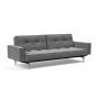 Innovation Living Splitback Styletto Sofa Bed Light Wood With Arms - stof 563
