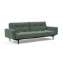 Innovation Living Splitback Styletto Sofa Bed Black Wood With Arms - stof 518