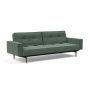 Innovation Living Splitback Styletto Sofa Bed Dark Wood With Arms - stof 518