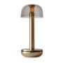 Humble Two Table Light Gold Glass Smoked