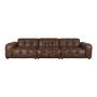 Sofa Hackman 4,5-Seater Leather Chocolate