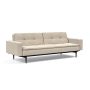 Innovation Living Dublexo Styletto Sofa Bed Black Wood With Arms - stof 586