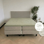 Kayori Caro Topper Hoeslaken Mousseline Olijfgroen