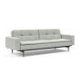 Innovation Living Dublexo Styletto Sofa Bed Dark Wood With Arms - stof 888