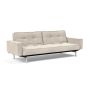 Innovation Living Splitback Chrome Sofa Bed With Arms - stof 594