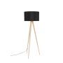 Floor Lamp Tripod Wood Black