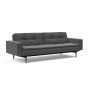 Innovation Living Dublexo Styletto Sofa Bed Dark Wood With Arms - stof 852