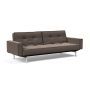 Innovation Living Splitback Chrome Sofa Bed With Arms - stof 530