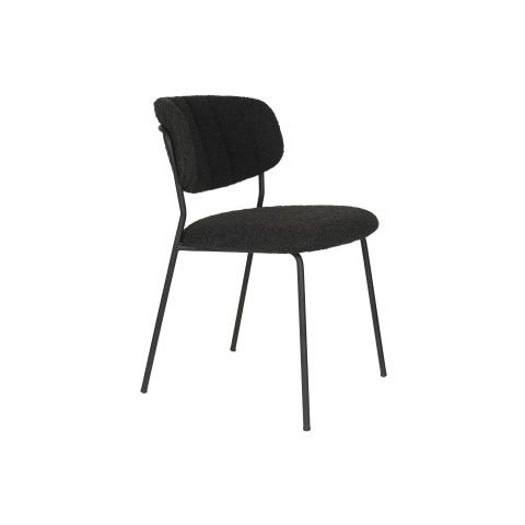 Chair Jolien Black/Black Bouclé