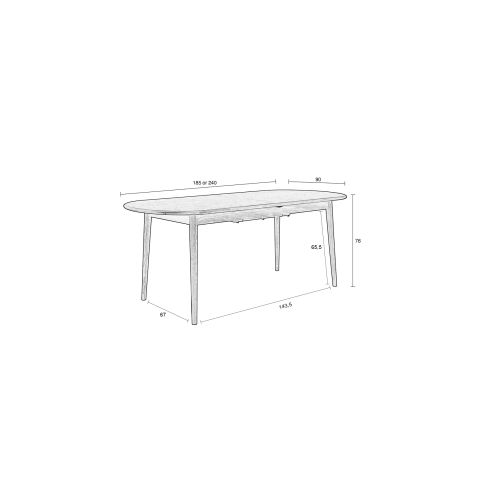 Table Twist Oval Oak