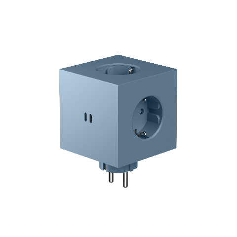AVOLT Square 2 Socket extender with 30W Dual USBC - Shark Blue
