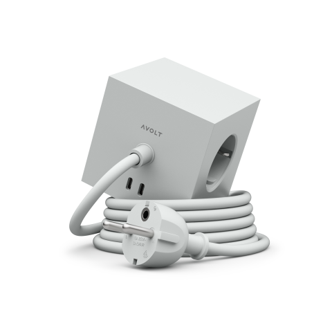 AVOLT Square 1 with 30W Dual USBC & Magnetic base - 1.8m - Gotland Gray